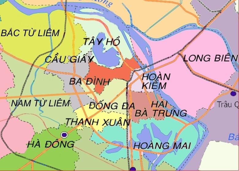 Mapa ha dong district hanoi