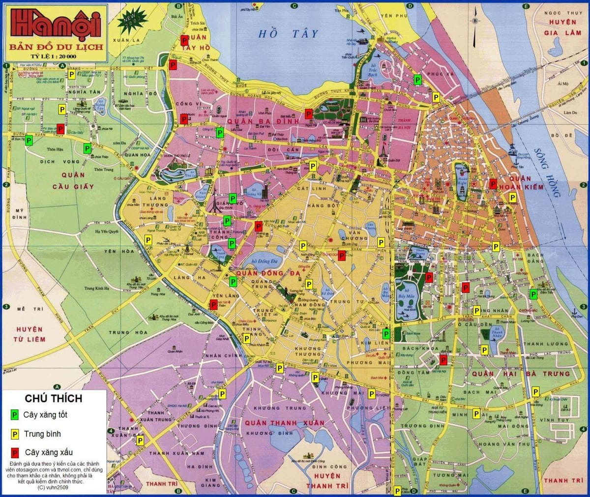 hanoi na mapě