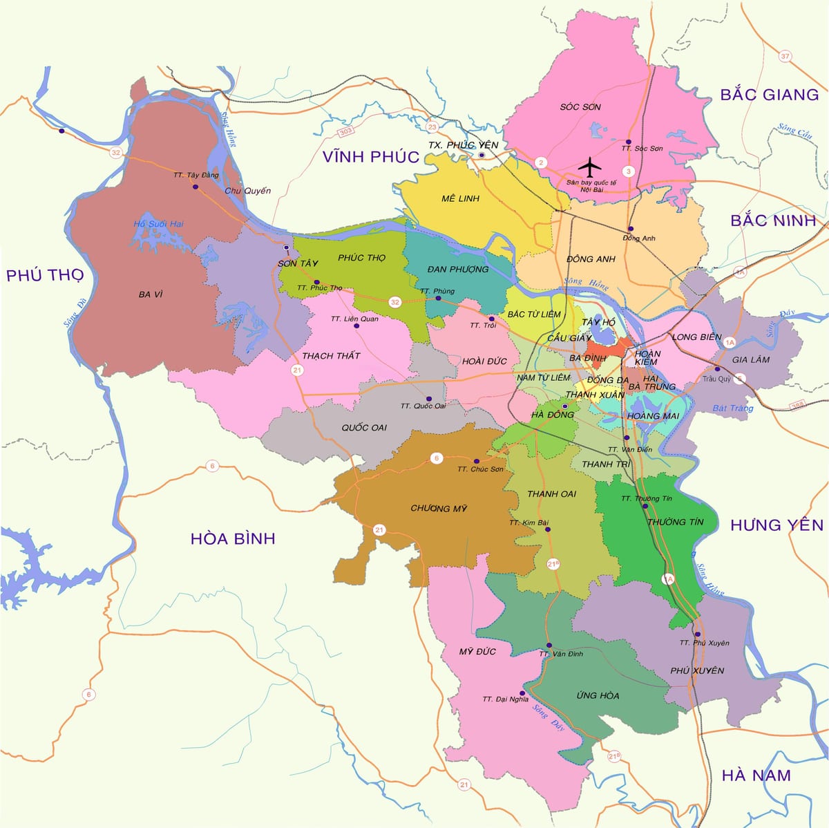 Mapa hanoi okres