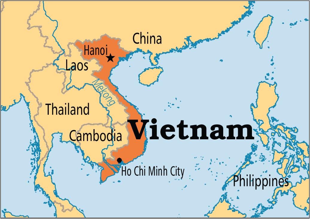 Mapa hanoi umístění