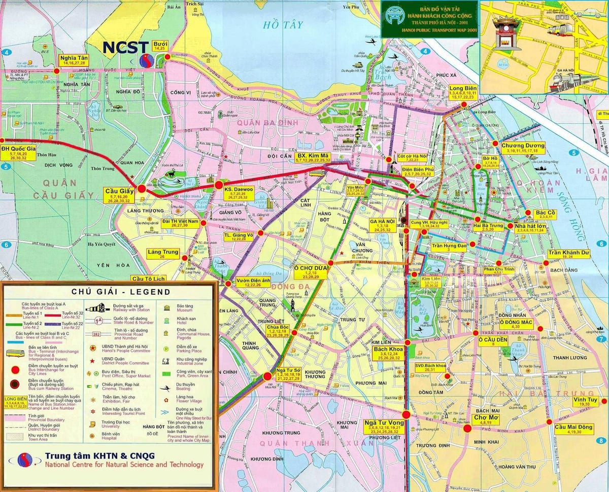 Mapa hanoi veřejné dopravy