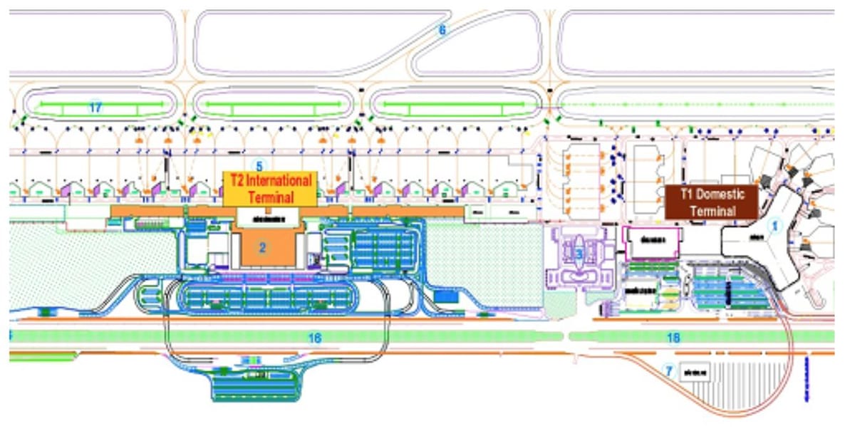 hanoi mapu terminálu letiště