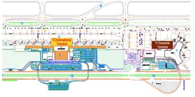 Hanoi mapu terminálu letiště